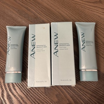 Avon Anew Dramatic Smoother Facial Mask 2.5 fl oz Set Of 2- Discontinued NOS