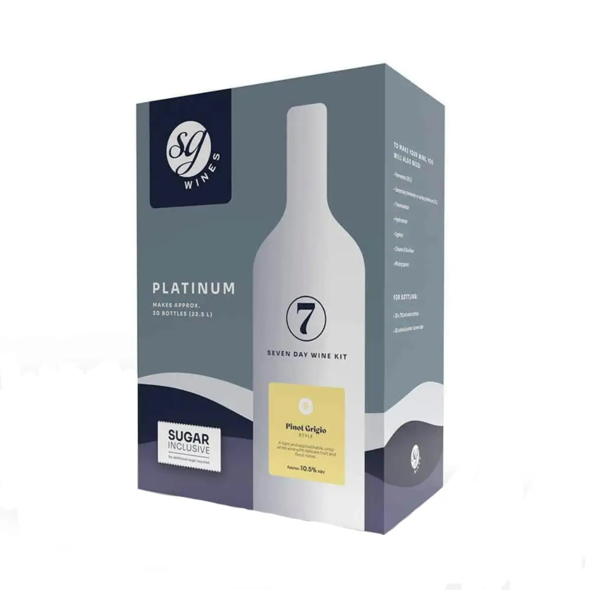 Pinot Grigio Style Wine Kit 30 Bottles - SG Wines Platinum