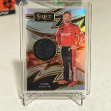 JUSTIN ALLGAIER 2025 PANINI SELECT RACING SPARKS RELIC #S-JAL SILVER PRIZM (#2)
