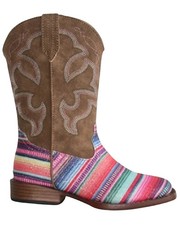 Roper Girls' Little ' Glitter Serape Western Boot Square Toe -