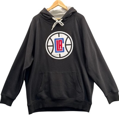 Antigua LA Clippers Team Logo Black Victory Pullover Hoodie Men 2XL