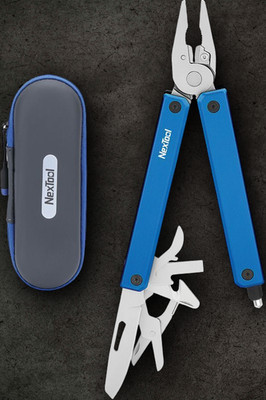 NexTool Gemini Multi Tool Blue Several Integrated Essentials With Storage Case