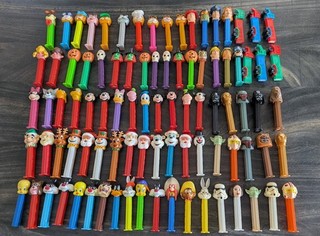 Pez Vintage Dispensers Lot of 90