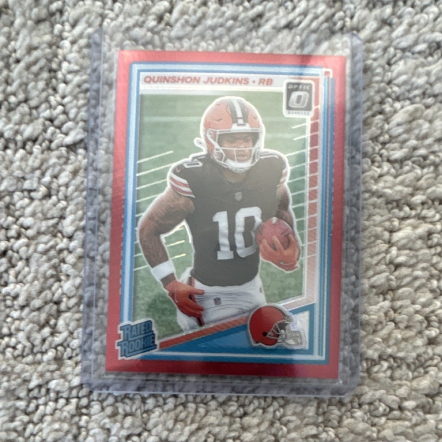 Panini 2025 Donruss Optic Quinshon Judkins 252 Rookie Red Hyper Cleveland Browns