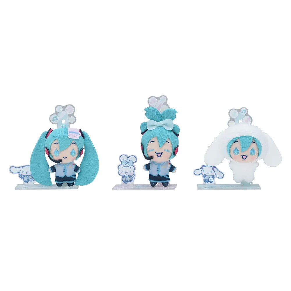 Soportes y peluches acrílicos Hatsune Miku x Cinnamoroll vol.1 serie completa de 3