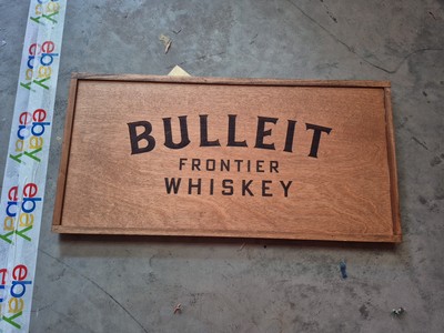 BULLEIT BOURBON Whiskey Display Decorative Wood Sign 24x12