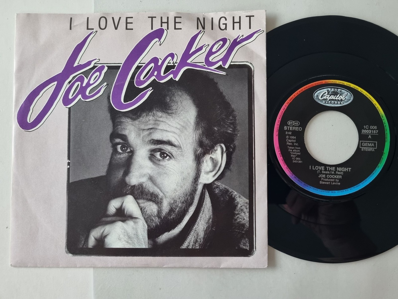 Joe Cocker - I Love The Night 7'' Vinyl Germany
