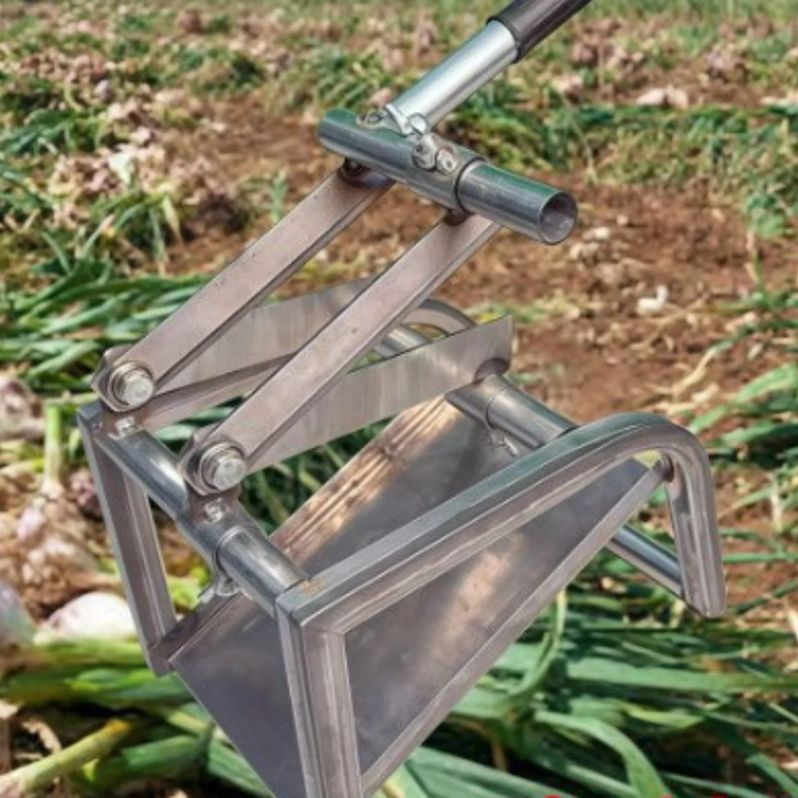 Double Blade Garlic Sturdy Metal Garlic Base for Gardeners