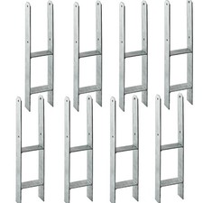 8x Pfostenanker H-Anker 121 mm Pfostenschuh für Pfosten 12x12 cm Carport 5mm