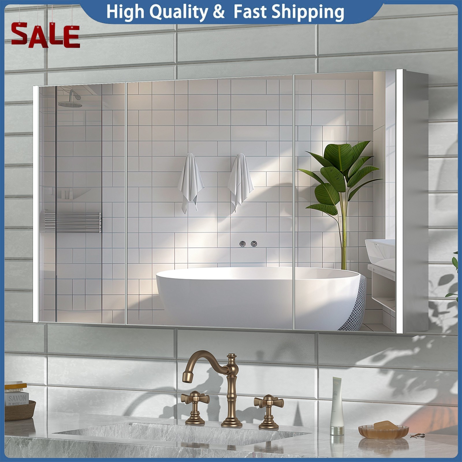 Bathroom LED Mirror Medicine Cabinet Mirror Cabinet LED Lighted Wall Mounted