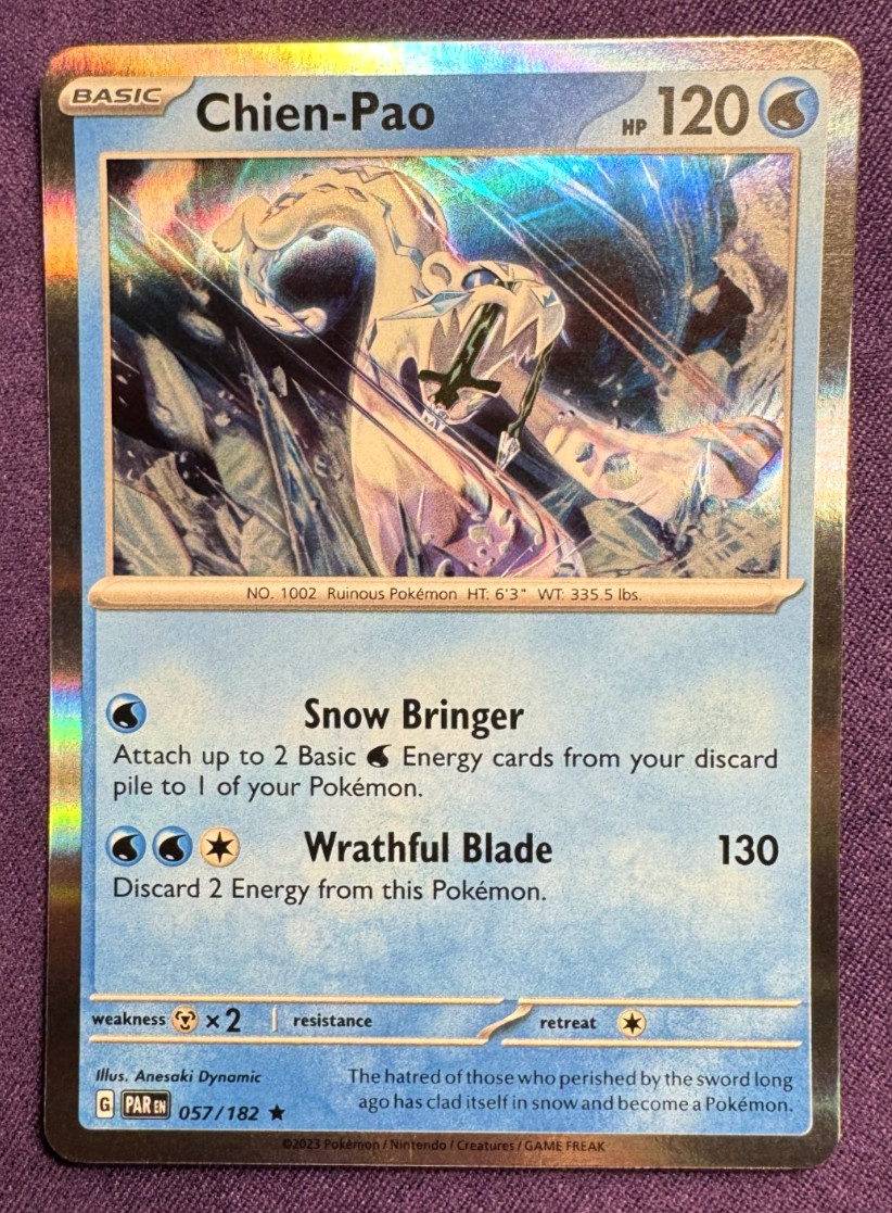 Chien-Pao 57/182 | Paradox Rift | Holo Rare | Pokemon (NM)