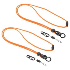 20" Neck Lanyard, 2 Pcs Breakaway Badge Lanyard, Orange