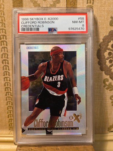 1996 Skybox E-X2000 Credentials Clifford Robinson /499 PSA 8 pop 8 only 4 higher - Picture 1 of 3