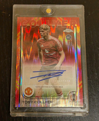 Topps Chrome 2025 Toby Collyer RC Manchester United Base Autograph  /8