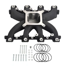 Black Aluminum Single Plane Intake Manifold For GM LS LS1 LS2 LS6 300-137
