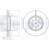 2X Bremsscheibe Delphi BG4049C FüR MZ H08 Opel Splash Suzuki Swift EZ Agila F68