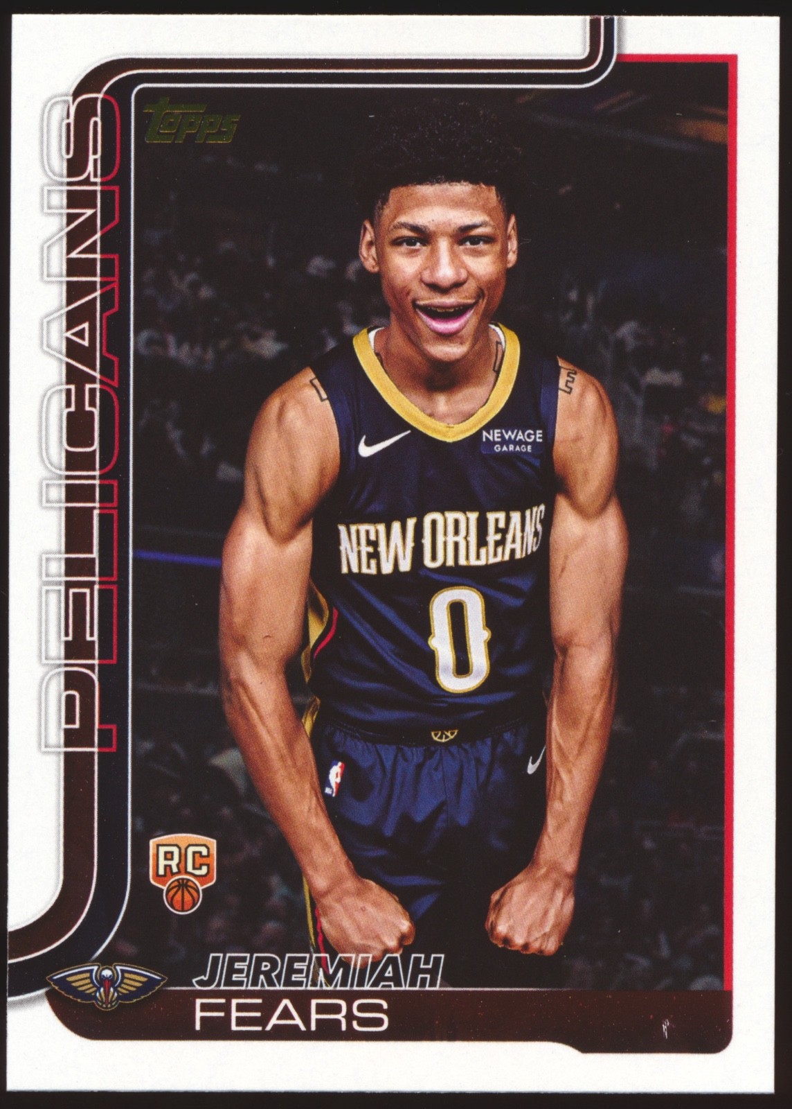 2025 TOPPS FLAGSHIP JEREMIAH FEARS #207 GOLDEN MIRROR IMAGE VARIATION SSP ROOKIE