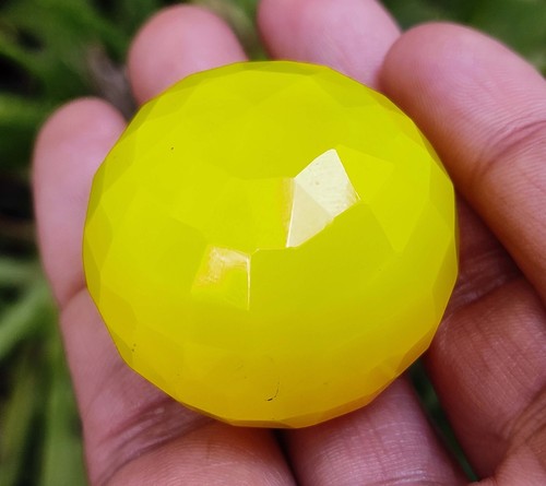 Natural 286.75 Ct Welo Opal Yellow Color Australian Untreated Ball Cut Gem - Picture 2 of 13