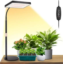 Desk Grow Light, Full Spectrum, Timer, 6 Brightness