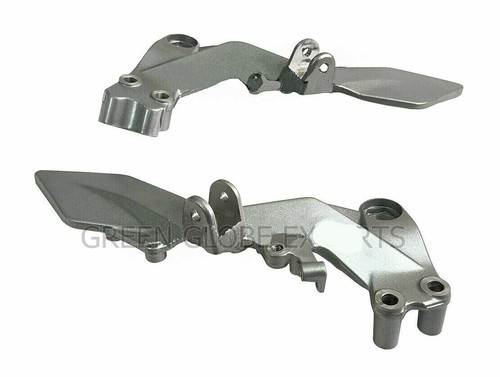 Passend für KTM Duke 125 LH & RH Fußrasten Stufenhalter Halterung Silber Mode... - Bild 4 von 6
