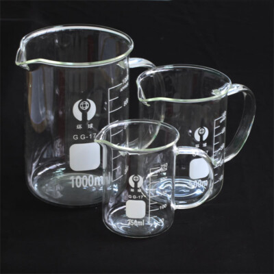 100-1000ML Chemistry Lab glassware Beaker Borosilicate Glass Measuring Cylinder