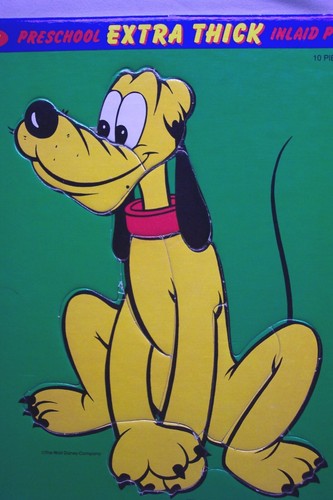 Vintage JAYMAR Disney PLUTO DOG CARDBOARD Children's FRAME TRAY 10 Piece PUZZLE - Picture 2 of 4