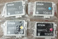 Image of Epson T0615 Ink Multipack x 4. T0611 Black T0612 Cyan T0613 Magenta T0614 Yellow