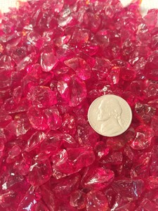 New 11 Lbs Lot Glossly Red Fire Pit Glass 2 Size 3 8 1 2