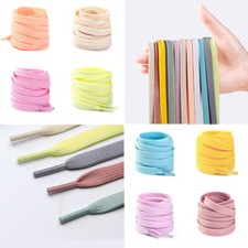 1 Pair Candy Color Flat Sneakers Shoelace Classic Sports Wide Shoe Lace Strings