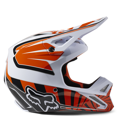 Fox Racing V1 Goat Dirt Bike MX SXS ATV Off-Road Helmet Orange Youth Sizes