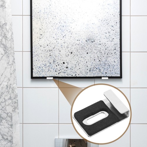 Mirror Clips Wall Mounting Mirror Holder Clips Frameless Mirror Retainer Clips - Picture 8 of 12