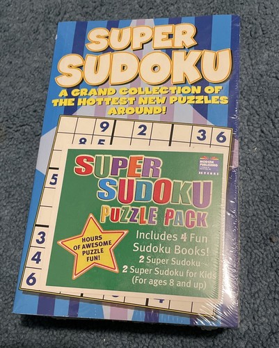 Super Sudoku Puzzle 4 PACK (2 Super+2 Super Kids) SEALED 30099895300| eBay