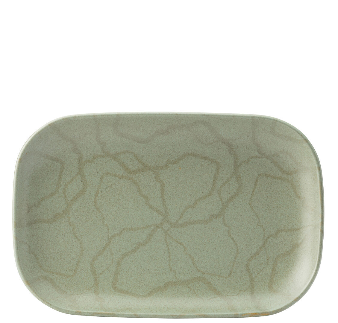 Maze Kale Porcelain Rectangular Platter Serving Tray Set (29X19.5Cm) Pack Of 6