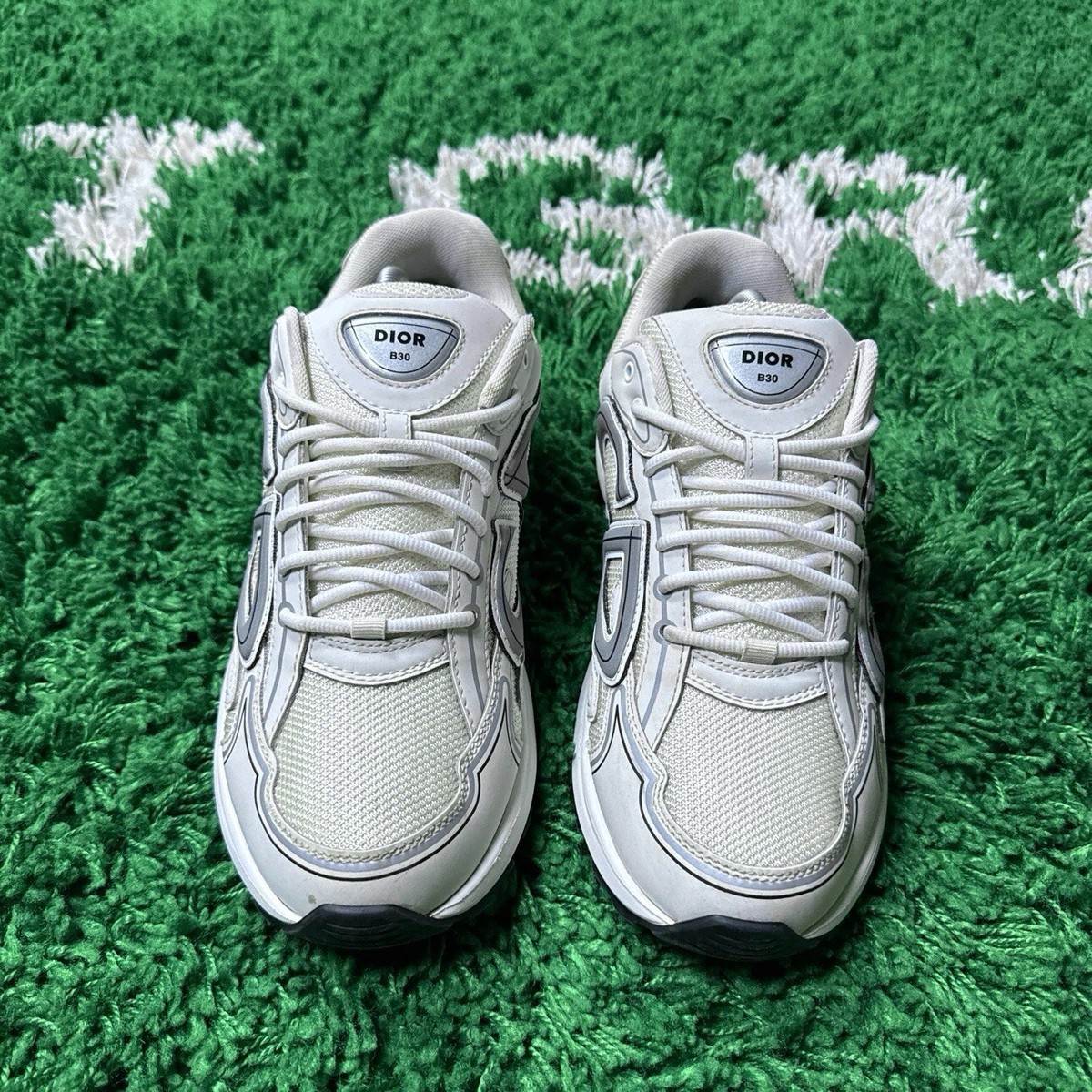 Size 10 - Dior B30 White Grey Reflective - Clean 3SN279ZND