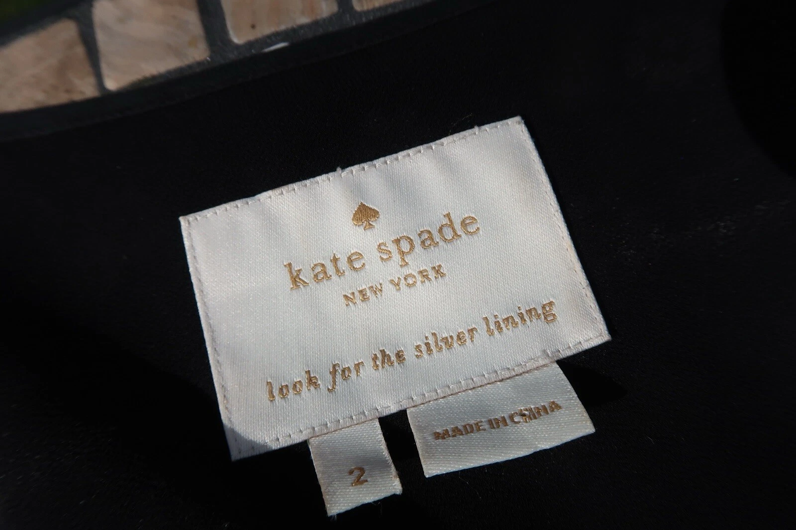 Abito Kate Spade 2 100% seta nero floreale manica trasparente