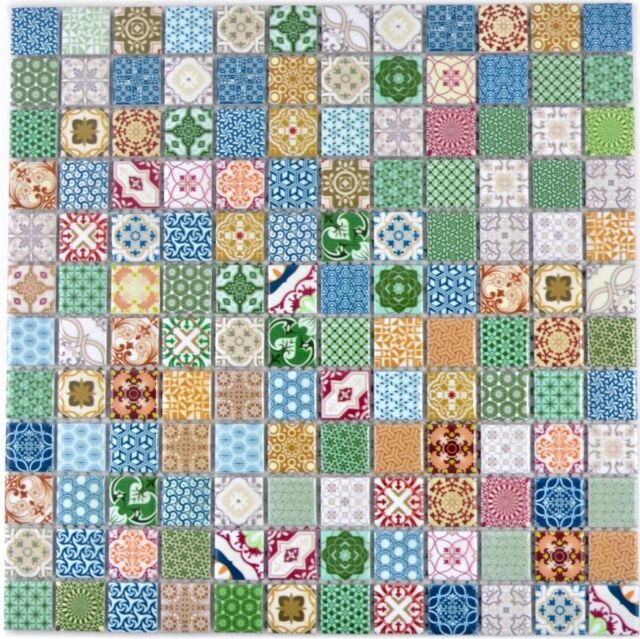 Céramique Mosaïque Coloré Rétro Miroir Cuisine Dusche18D-1616 I 10 Mosaikplatten Céramique Mosaïque Coloré Rétro Miroir Cuisine Dusche18D-1616 I 10 Mosaikplatten