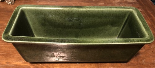 Vintage Ceramic Haeger 3995 Pine Green 11 3/4" x 5" Rectangular Box Planter Pot - Picture 3 of 11
