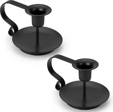 Candle Holder Taper Candle Stick Holder 2 Pack Candle Stick Holder Black Candles