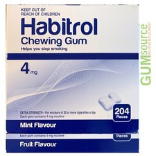 Habitrol 4mg Bulk COMBO MINT FRUIT 2 boxes 408 pieces Nicotine Gum
