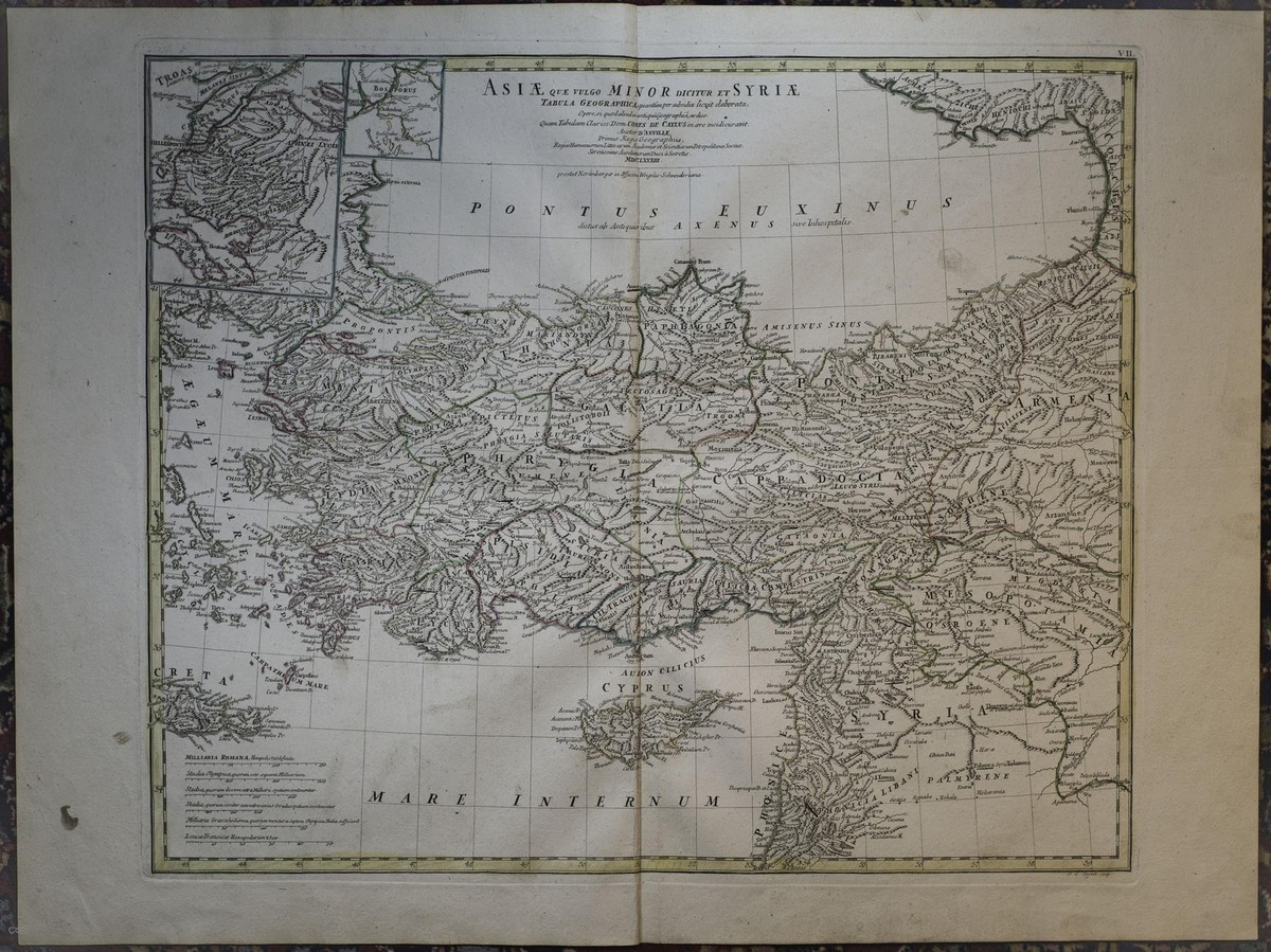 エジプト 民族 タペストリー アフリカ 1784 Antique Map Asia Minor Turkey Syria Cyprus Elephant