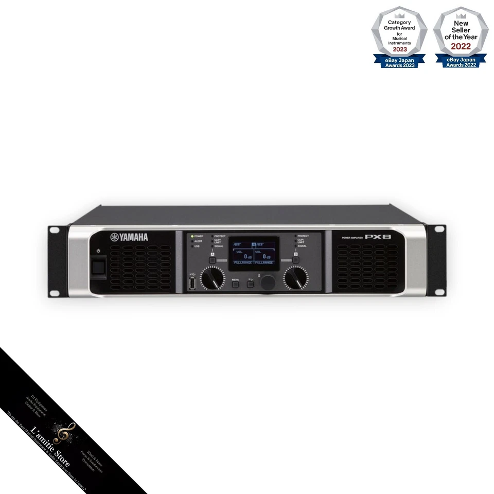 Yamaha PX8 Stereo Power Amplifier Japan PX 8 Black 48cm 7.2kg Audio Equipment JP - Image 4 of 4