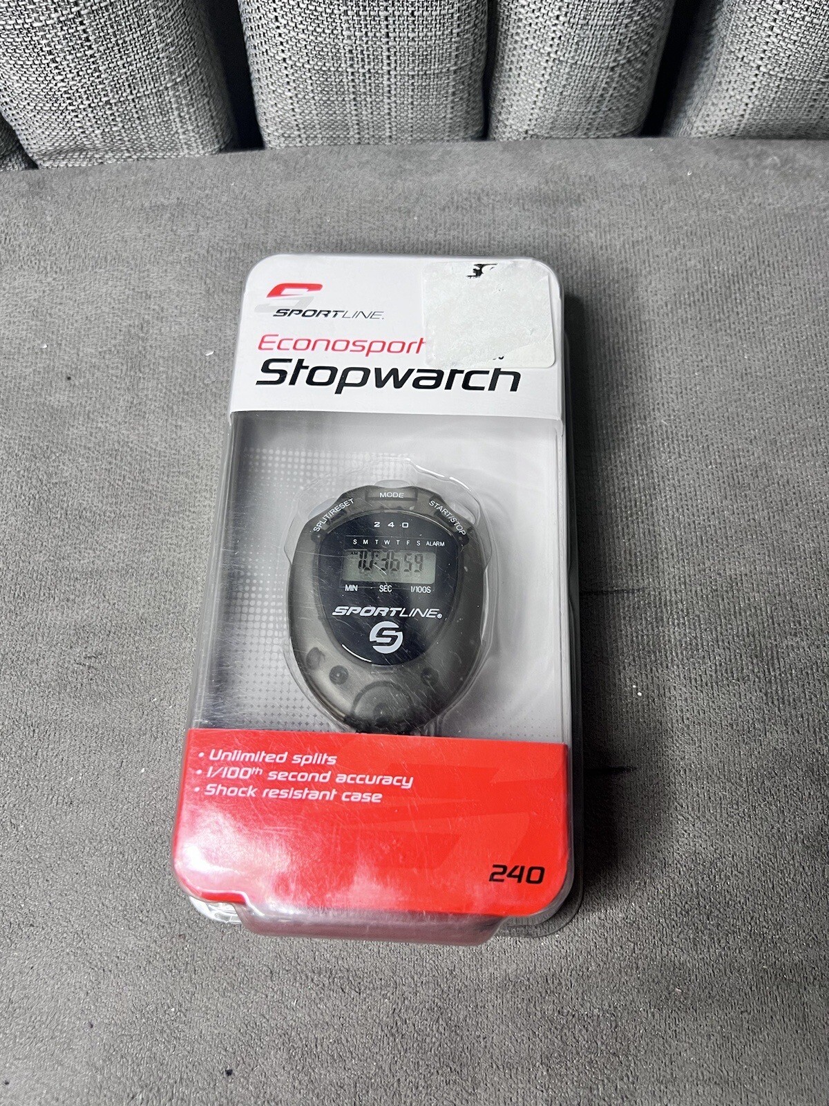 Sportline Econosport Stopwatch Model 240 Unlimited Splits 1/100 Second