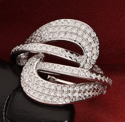 Echter 925 Silber  Damen RING mit Zirkonia, inkl. Schmucketui, TOP !!!