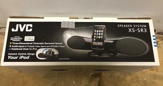 JVC XS-SR3JM Black Apple iPod 30-PIN Dolby Speaker System
