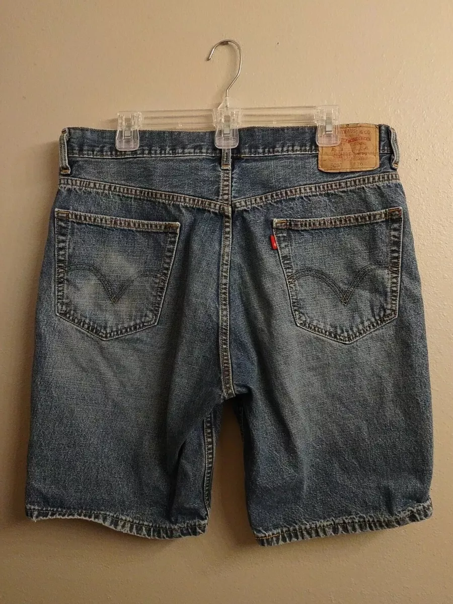 Levi 505 shorts size best sale 36