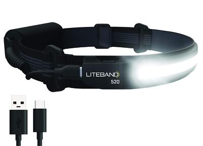 Liteband ACTIV 520 Wide-Beam LED Headlamp, 210° Illumination, 520 Lumens, Lig...