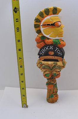 Shock Top Pumpkin Wheat 12 Tall Tap Handle Beer Bar Pub Keg 8 Collectable Beer Tap Handles Knobs