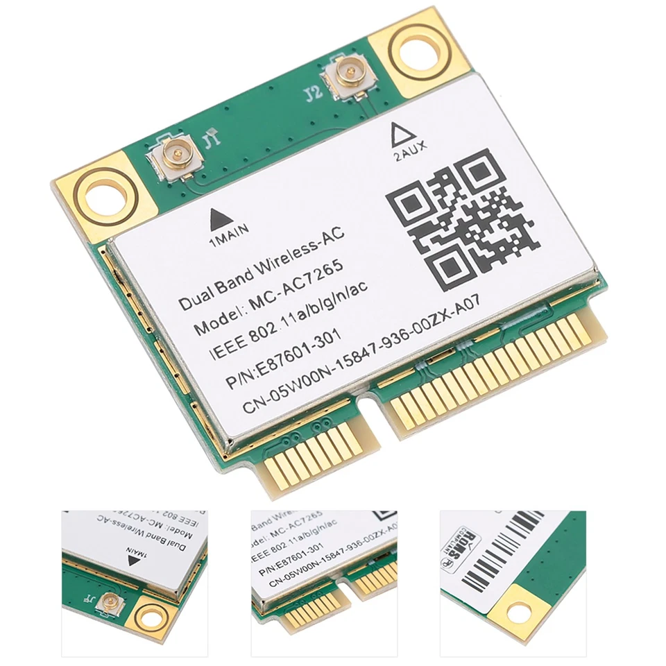 Dual Band 2.4G 5GHz Netzwerkkarte WIFI Mini PCI-E Wireless WLAN Karte Modul NEU/ - Bild 2 von 4