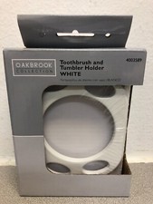 OakBrook 297-100607OB White Die Cast Zinc Toothbrush Holder