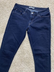Levi's 535 Super Skinny Para Mujer Talla 32 Blue Jeans Pantalones De  Mezclilla Stretch Dark Wash | eBay